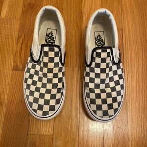 Platform checkered vans